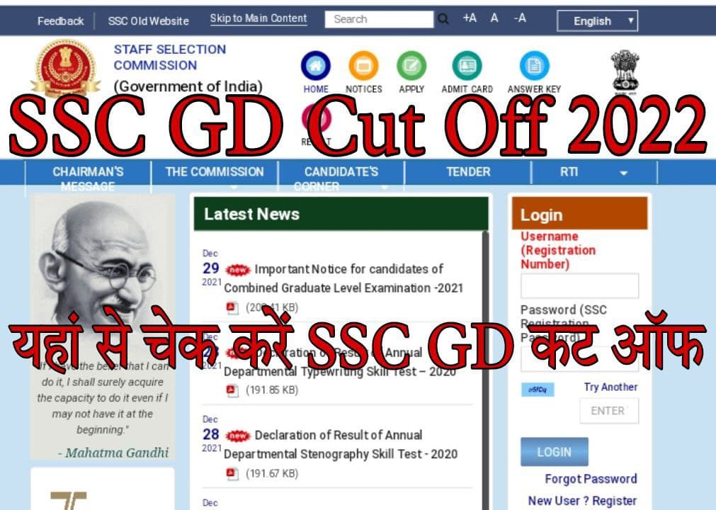 SSC GD Cut Off 2022