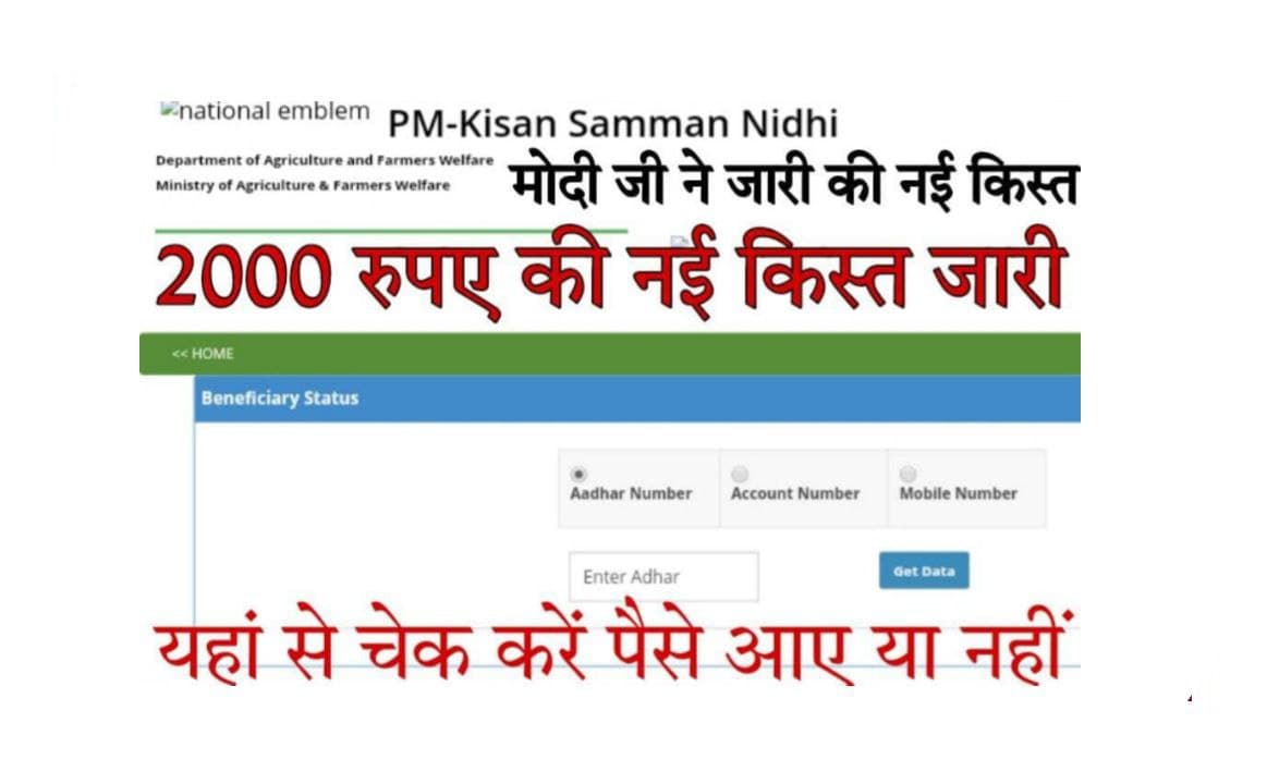 PM Kisan Samman Nidhi Yojana New Kist Check Kisan Samman Nidhi Scheme’s new installment of ₹ 6000 released from here- Al