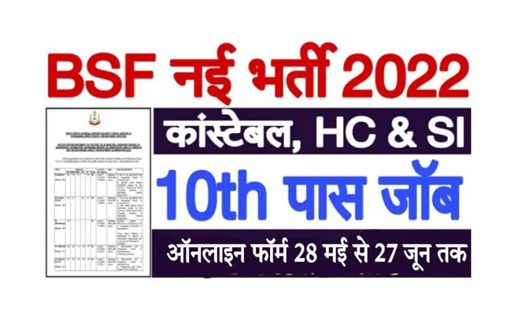 BSF Water Wing Recruitment 2022
