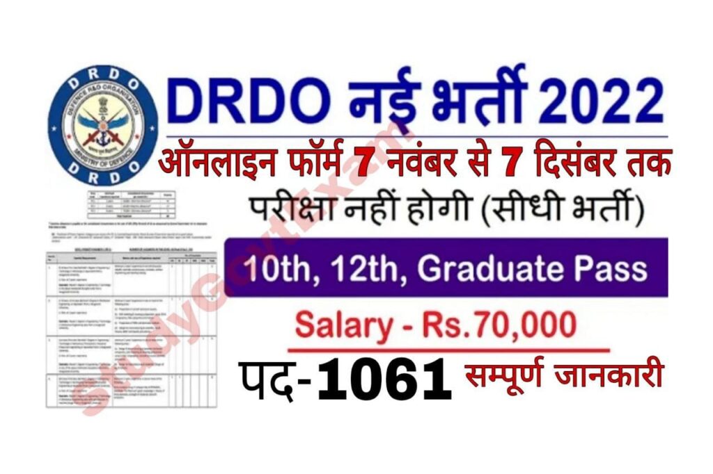 DRDO CEPTAM 10 A&A Recruitment 2022