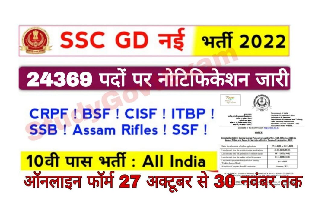 SSC GD Constable Recruitment 2022