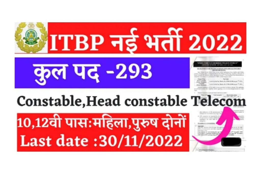 ITBP Constable Telecom Recruitment 2022