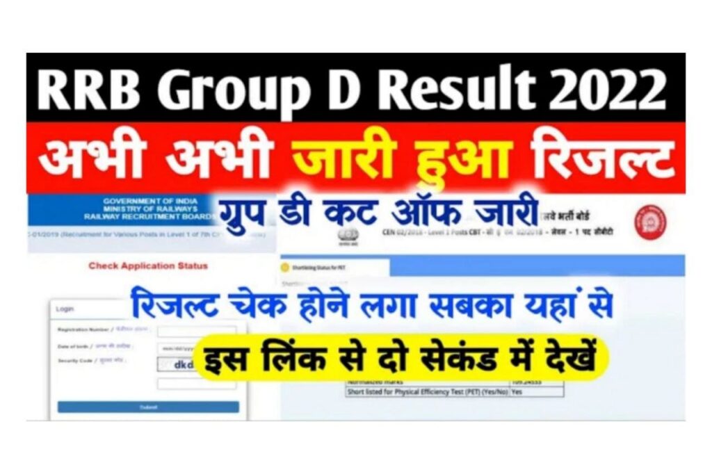 RRB Railway Group D Result 2022