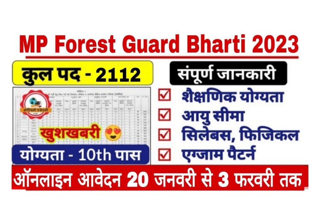 MP Forest Guard Recruitment 2023