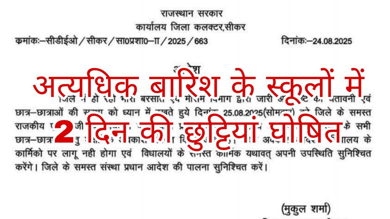 Rajasthan School Holidays